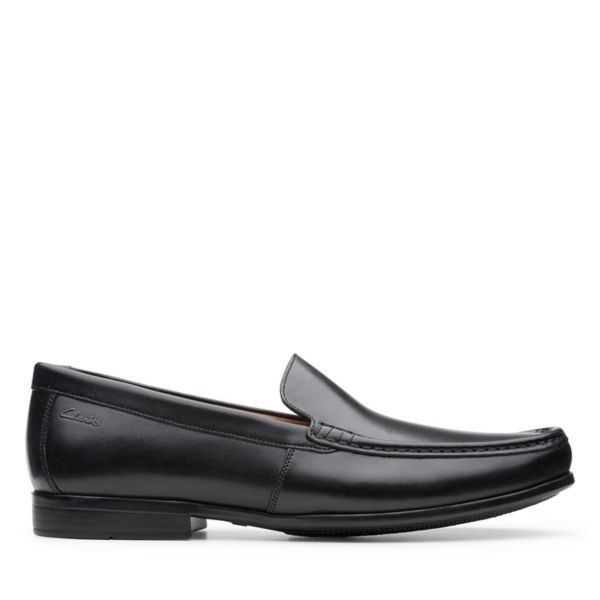 Clarks Mens Claude Plain Loafers Black | CA-3980241